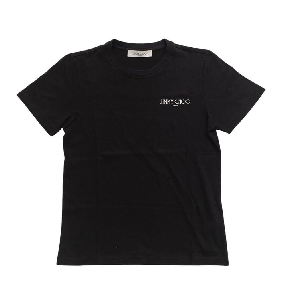 PRE-OWNED - Authentic - Women’s Jimmy Choo Black Short Sleeve Tee - XSmall